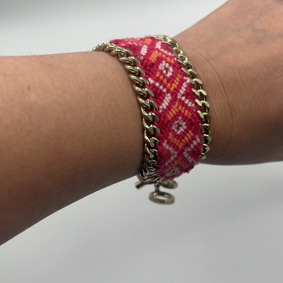 Vera Bradley Crocheted Braided Gold Tone Metal Bracelet - Picture 3 of 7